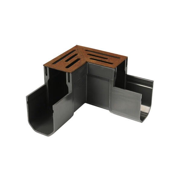 WS Hoekstuk Corten Rooster Luxury Drain